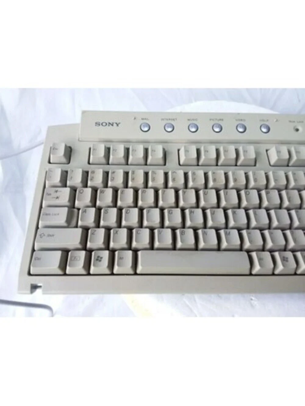 Sony VAIO PCVA-KB1P PS/2 Wired Keyboard Gray Vintage OEM Full Size